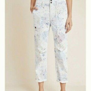 Anthropologie NWOT Wanderer paint-splatter pants